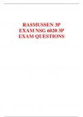 RASMUSSEN 3P EXAM NSG 6020 3P EXAM QUESTIONS