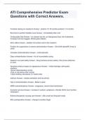 ATI Comprehensive Predictor Exam Questions with Correct Answers