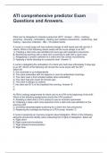 ATI comprehensive predictor Exam Questions and Answers
