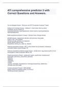 ATI comprehensive predictor 2 with Correct Questions and Answers