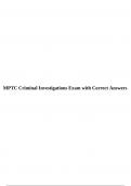 MPTC Criminal Investigations Exam with Correct Answers.