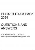 PLC3701 Exam pack 2024(Questions and answers)