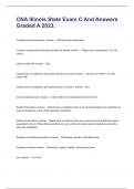 CNA Illinois State Exam C And Answers Graded A 20232024&period;