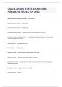 CNA ILLINOIS STATE EXAM AND ANSWERS RATED A&plus; 20232024&period;