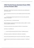 CNA Florida Nurse Assistant Exam With Correct Answer 20232024&period;