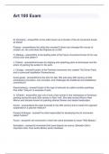 Art 100 Exam Questions and Answers Fully solved