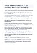 Private Pilot Glider Written Exam Complete Questions and Answers&excl;