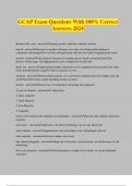 GCAP Exam Questions With 100&percnt; Correct Answers 2024
