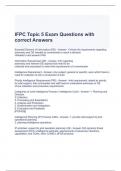IFPC Topic 5 Exam Questions with correct Answers