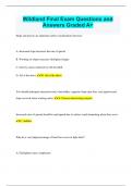 Wildland Final Exam Questions and Answers Graded A+