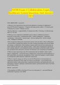 N5350 Exam 1 Collaboration&comma; Legal&comma; Healthcare System Questions And Answers 2024