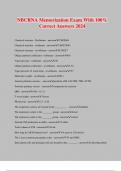 NBCRNA Memorization Exam With 100&percnt; Correct Answers 2024
