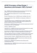 AYOP Principles of Real Estate 1 Questions and Answers 100&percnt; Correct&excl;