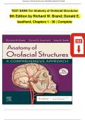 TEST BANK For Anatomy of Orofacial Structures, 9th Edition 2024 by Richard W. Brand; Donald E. Isselhard, Verified Chapters 1 - 36, Complete Newest Version