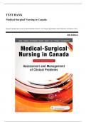 Test Bank - Medical-Surgical Nursing in Canada, 4th Edition (Lewis, 2019), Chapter 1-72 | All Chapters