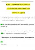 NASM CES Final Exam Questions and Answers (2024 / 2025) (Verified Answers)