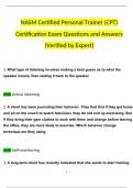 NASM CPT Certification Exam Questions and Answers (2024 / 2025) (Verified Answers)
