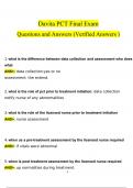 Davita PCT Final Exam  Questions and Answers 2024 / 2025 | 100% Verified Answers
