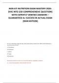 NGN ATI NUTRITION EXAM MASTERY 2025&colon; DIVE INTO 250 COMPREHENSIVE QUESTIONS WITH EXPERTLY VERIFIED ANSWERS &ndash; GUARANTEED A&plus; SUCCESS IN ACTUAL EXAM &lpar;NGN EDITION&rpar;