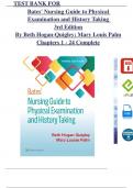 TEST BANK For Bates' Nursing Guide to Physical Examination and History Taking 3rd Edition By Beth Hogan-Quigley; All Chapters 1 - 24, Verified Newest Version