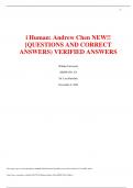 i Human: Andrew Chen NEW!!  [QUESTIONS AND CORRECT  ANSWERS) VERIFIED ANSWERS