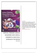 Critical Thinking Clinical Reasoning and Clinical Judgment 7th Edition A Practical Approach Test Bank by Rosalinda Alfaro-LeFevre ISBN- 978-0323581257 Verified 2024 Practice Questions and 100% Correct Answers with Explanations for Exam Preparation, Graded