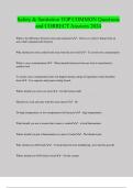 Safety & Sanitation TOP COMMON Questions and CORRECT Answers 2024