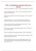 HTL &ndash; Carbohydrates questions with correct answers