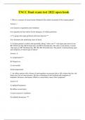 TNCC final exam test 2022 open book