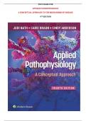 TEST BANK FOR APPLIED PATHOPHYSIOLOGY A CONCEPTUAL APPROACH TO THE MECHANISMS OF DISEASE - 4TH EDITION BRAUN QUESTIONS AND ANSWERS