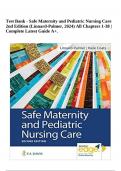 Test Bank - Safe Maternity and Pediatric Nursing Care 2nd Edition (Linnard-Palmer, 2024) All Chapters 1-38 | Complete Latest Guide A+.