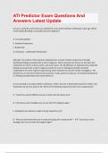 ATI Predictor Exam Questions And Answers Latest Update&period;