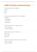HUBS 191 Bones and Biomechanics 51 Questions with 100&percnt; Correct Answers &vert; Updated & Verified