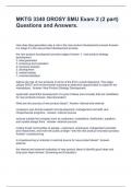MKTG 3340 OROSY SMU Exam 2 &lpar;2 part&rpar; Questions and Answer