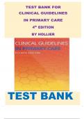 CLINICAL GUIGELINES IN PRIMARY CARE 4TH EDITION BY HOLLIER &lpar;TEST BANK&rpar;