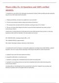 Pharm Lilley Ch. 22 Questions and 100% verified answers.
