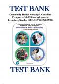 Test Bank for Community Health Nursing: A Canadian Perspective 5th Edition by Stamler ISBN 9780134837888 Chapter 1-33 | Complete Guide A+