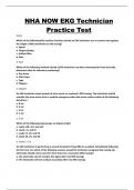 NHA NOW EKG Technician Practice Test&comma;&comma;&lpar;Questions & Answers&rpar; &lpar;Latest&excl;&rpar;