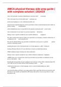 AMCA physical therapy aide prep guide &vert; with complete solution &vert; 2024&sol;25