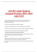 ATI RN Adult Medical Surgical Practice 2019 -2023 with NGN