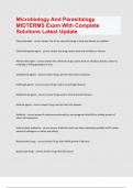 Microbiology And Parasitology MIDTERMS Exam With Complete Solutions Latest Update&period;