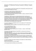 Overview of Professional Nursing Concepts for Medical- Surgical Nursing
