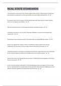 RCAL STATE STANDARDS 58 Questions with 100&percnt; Correct Answers &vert; Updated &vert; Guaranteed A&plus;