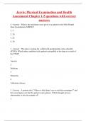 Jarvis: Physical Examination and Health Assessment Chapter 1-5 questions with correct answers