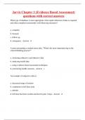 Jarvis Chapter 1 (Evidence Based Assessment) questions with correct answers