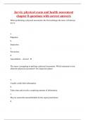 Jarvis: physical exam and health assessment chapter 8 questions with correct answers