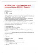 BTE 210&colon; Final Exam Questions and answers &vert; Latest 2024&sol;25 &vert; Rated A&plus;