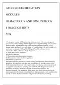 ATI CCRN CERTIFICATION MODULE 8 HEMATOLOGY AND IMMUNOLOGY 4 PRACTICE exams