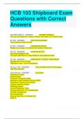 HCB 103 Shipboard Exam Questions with Correct Answers