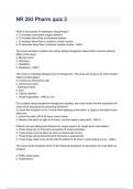 NR 293 Pharm quiz 3 2024 Questions With Completed Solutions.